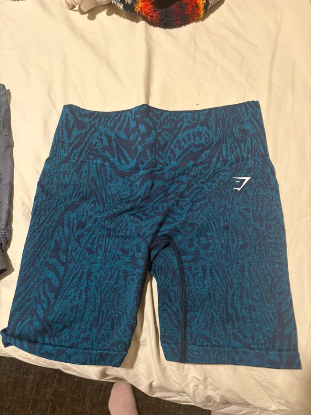 Gymshark Adapt Animal Seamless Blue Shorts Size M